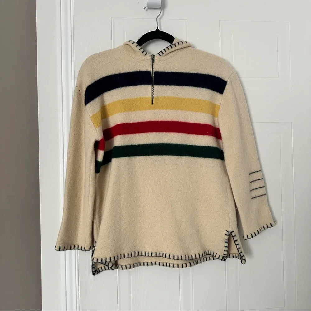 Ralph Laurent Vintage Hudson Bay Company 100% Wool Hoodie - Picture 9 of 9